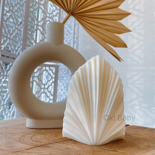 Scalloped Scallop Leaf Design Candle Silicone Mold Large Scallop Candle Making Scented Candle Decoration Art Decoration