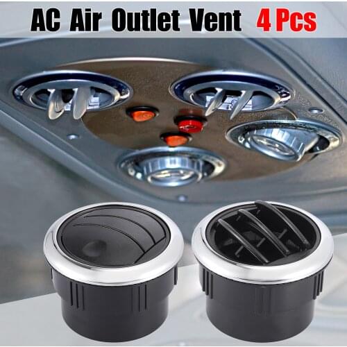 Uxcell 4Pcs Round AC Air Outlet Vent Louvered Dashboard Electroplate Knob for RV Bus Boat Yacht Caravan 87mm 75mm 70mm 46mm