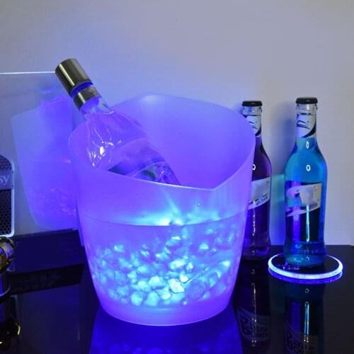 LED Ice Bucket 5L Wine Champagne Home Nightclub Bar Light Up Whiskey Bucket