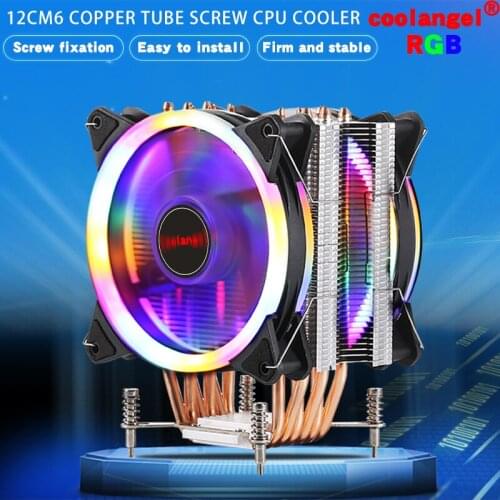 LGA X79 X99 2011 FAN 6 Heat pipe Cpu Cooler 4PIN PWM120MM Mute CPU FAN Computer processor 1155 1366 AMD motherboard CPU radiator