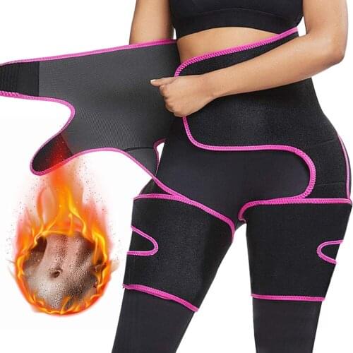 3 in 1 Neoprene Hip Belt Fat Buring Waist Thigh Leg Trimmer Weigh Loss Body Shaper