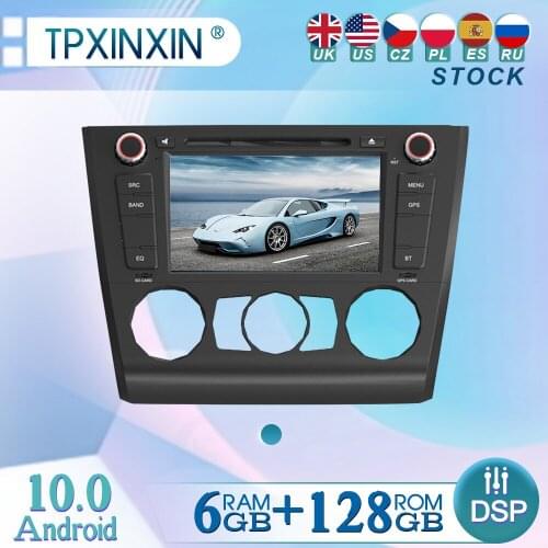 For BMW 1 I20 Manual AC 2004-2011 Android 10 Radio Player Car GPS Navigation Head Unit Car Radio with Screen WIFI DSP CARPLAY