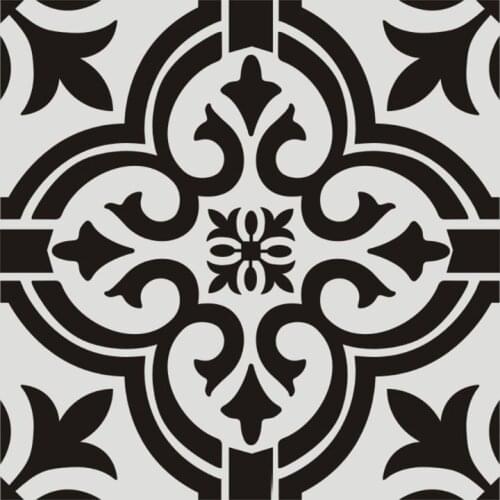 B2RC 6pcs/set Mandala Stencil Wall Painting DIY Drawing Template Ruler for Floor Tile