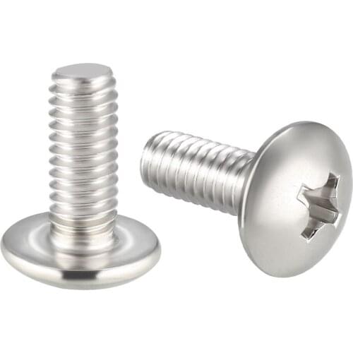 Uxcell Machine Screws, M4x10mm Phillips Truss Head Screw, 304 Stainless Steel 30Pcs