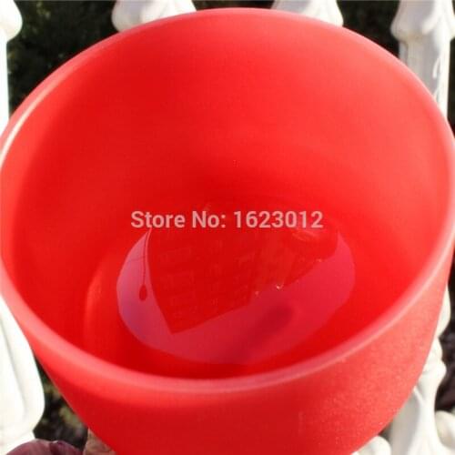 Two Sided Color 9" Chakra Quartz Crystal Singing Bowl With Any Color Any Tone of C D E F G A B free suede mallet and O-ring