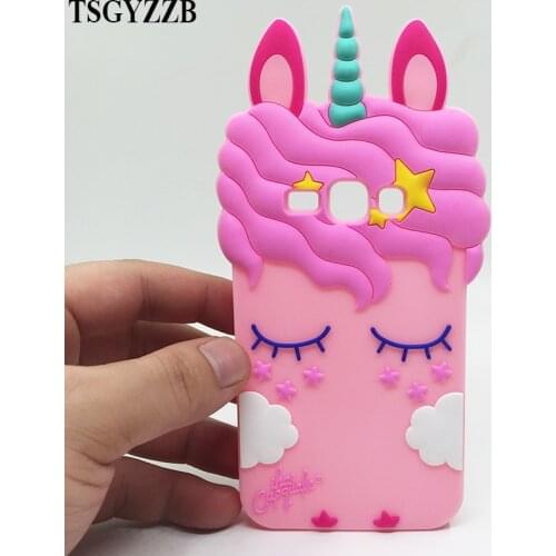 3D Unicorn Case For Samsung Galaxy J1 2016 J120 Silicon Soft Back Cover For Samsung J1(6) J120 J1 2016 J120F SM-J120F Phone Case