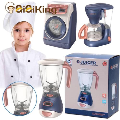 Childrens Toys Play House Appliances Kitchen Infant Toys for Girls and Boys Simulation Electric Washing Machine Appliance Set
