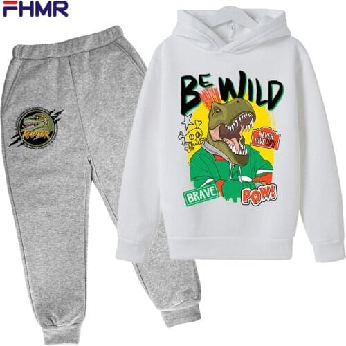 Sleeve Dinosaur Children Clothesins 2021 Kids Long Sleeve Girls Boys Hoodie Suit Boy For Girl Baby Hoodie Dinosaur Suit Enfant