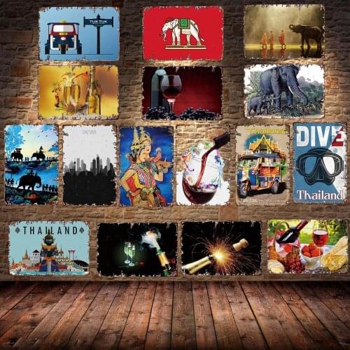 Surf Aloha Hawall Vintage Travel Tin Sign Hula Beach Metal Plate For Wall Pub Cafe Home Art Craft Decor Cuadros DU-4682A