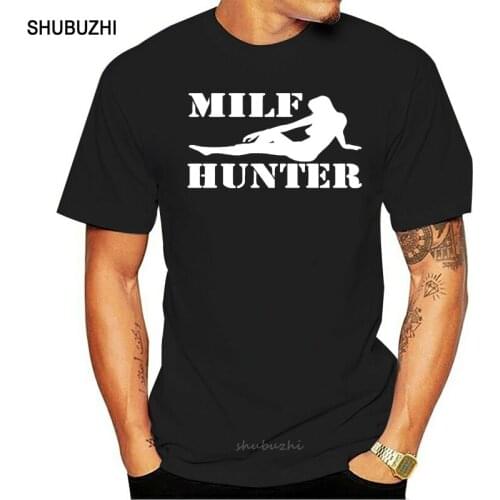 T Shirts Fashion Milf Hunter Adults Mens T Shirt 12 Colours Size S - 3XL Tops Tees Men 100% Cotton