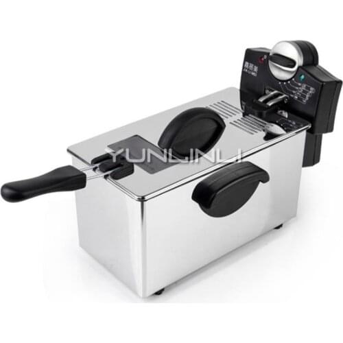 Hot Sell Electric Deep Fryer Single-tank Stainless Steel Frying Cooker Frying Oven for Household Commercial HF-1106
