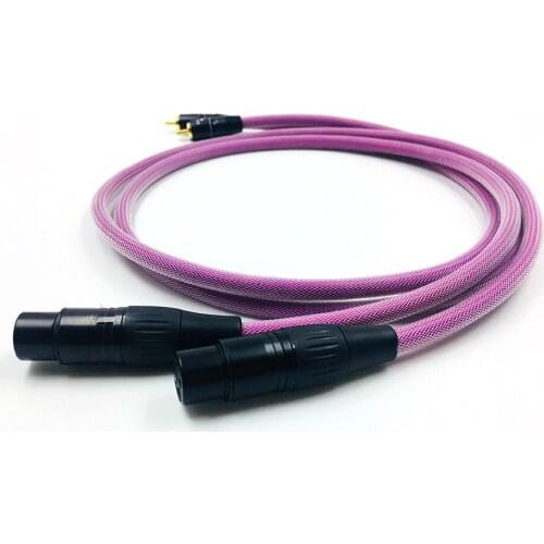 HIFI 2RCA Male to Dual XLR Female Audio Cable Gold Plated plug 2RCA Male to XLR Female Interconnect Cable