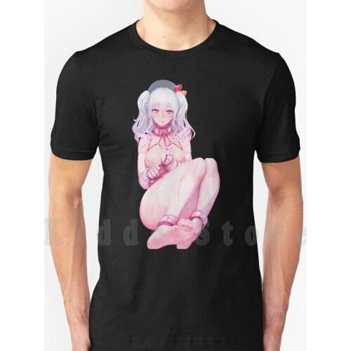 Kashima T Shirt Diy Big Size 100% Cotton Anime Manga Game Lewd Hot Sexy Anime Girl Hentai Ecchi Waifu Oppai Thicc Kashima