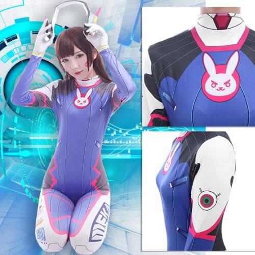DVA Costume Halloween costumes Cosplay Dva Printing For Women Cosplay Dva Bodysuit