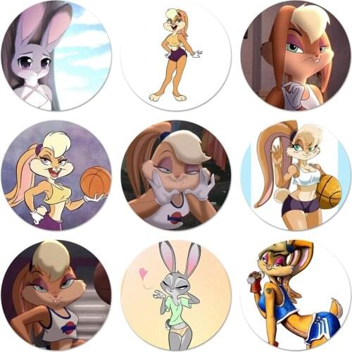 Lola bunny Icons Pins Badge Decoration Brooches Metal Badges For Backpack Decoration 58mm