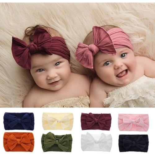 Cute Baby Twist Pattern Rabbit Ear Bow Headbands Kid Vintage Hairbands High Elasticity Toddler Hair Band Headwear Hair Accessory