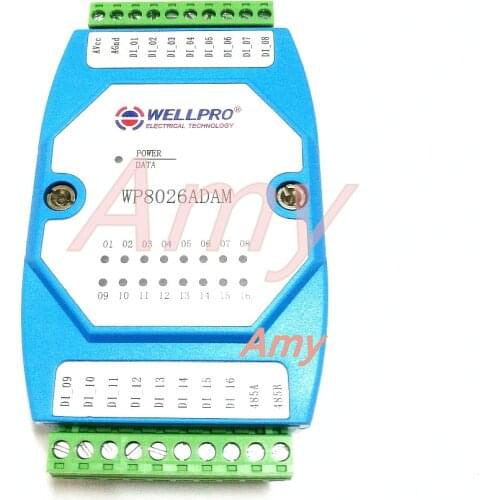 Digital input module switch module 16 roads isolated DI RS485 MODBUS communication