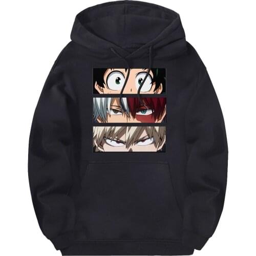 My Hero Academy Hooded 2020 Winter Sweatshirts Men Hip Hop Streetwear Clothing Male Long Sleeve Hoodies Outdoor Supoleron Hombre