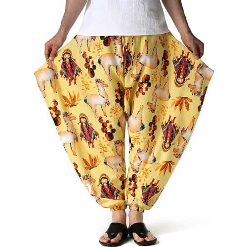 Mens Cotton Baggy Hippie Harem Pants 2021 Brand New 3D Print Joggers Sweatpants Men Harajuku Streetwear Pantalones Hombre xxxl