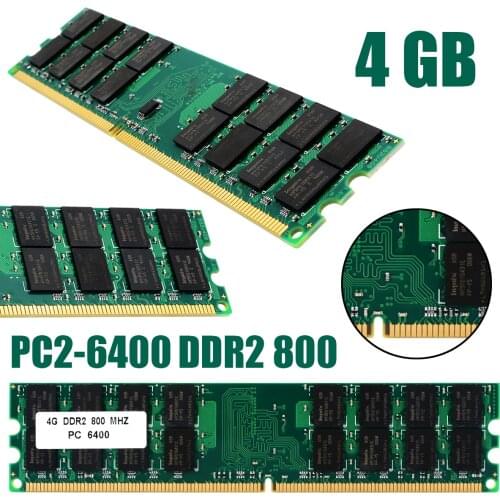New Arrival 1pc 4GB PC2-6400 DDR2 800MHZ Memoria Ram Non-ECC 240Pin Memory Ram For AMD Desktop PC2 6400/5300/4200 800/667/533MHZ