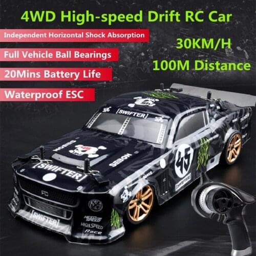 4WD Waterproof ESC High-speed Drift RC Car Full Vehicle Ball Bearings Independent Shock Absorption Childrens Remote Control Toy