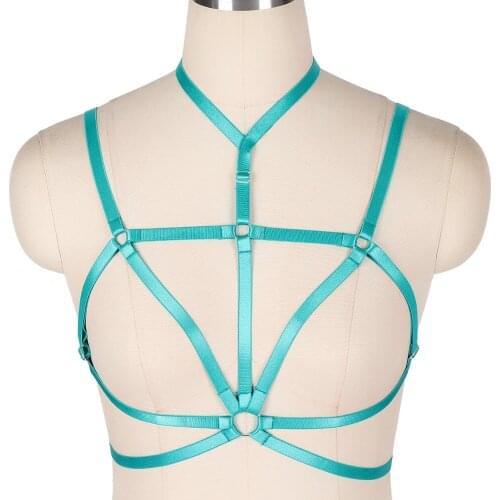 Gothic Clothes Harness Fashion Sexy Lingerie Goth Suspenders Bdsm Stockings Garter Womens Underwear Body Belts Leg Harness Bra