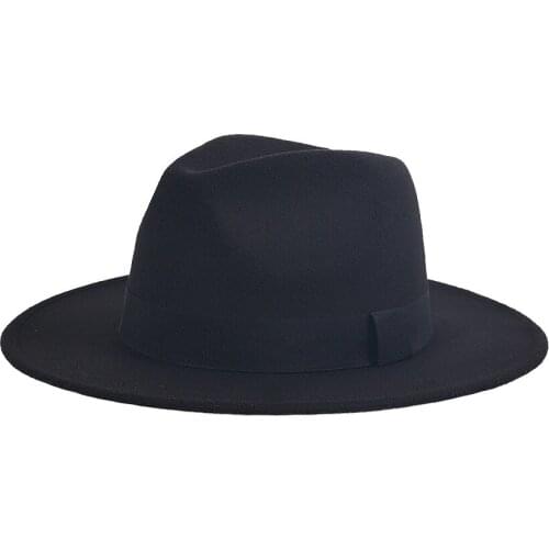 Women Men Vintage Wide Brim Panama Fedora Gangster Trilby Autumn Gentleman Elegant Lady Flat Brim Hat Mens Winter Jazz Caps