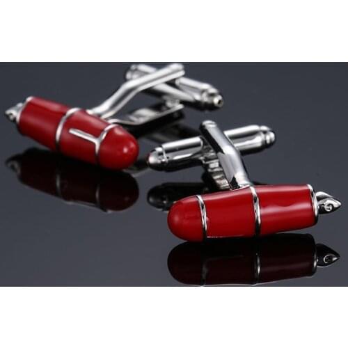 Brand new high quality red pen cuff link fashion suit brand Pen Jewelry mens business shirt badge pin teachers Day gift