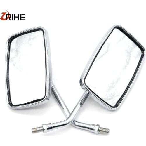 Custom Chorme Universal CNC Folding Motorcycle Mirror motorbike Side Mirror Rearview Square Mirror FOR Honda Suzuki BMW Bike