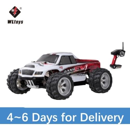 WLtoys A979-B 2.4G 1/18 RC Car 4WD 70KM/H High Speed Electric Full Proportional Big Foot Truck Remote Control Car RC Crawler RTR