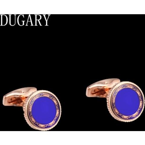 DUGARY shirt cufflinks for mens Brand cuff buttons cuff links High Quality round metal wedding abotoaduras Jewelry gemelos