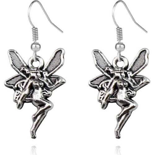 ZHOUYANG Fairy Grunge Dangle Earrings For Women Vintage Punk Aesthetic Angel Wings Fairy Core Ear Accessories Jewelry KBE004