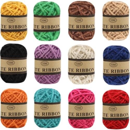 10m 24pcs Twine Burlap String Hemp Rope Kids Hang Photo Manual Party Wedding Gift Wrapping Cords Thread DIY Florists Craft Decor