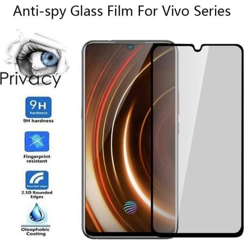 2Pcs Privacy Screen Protector Film For VIVO iQOO Neo Pro Anti Glare Tempered Glass For VIVO S1 Pro Z1 Z3X Z5X Film