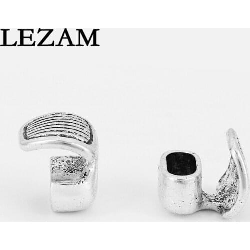 3pcs Antique Bent Hook Simple Clasp For Two Strand 5mm Round Leather Cord Bracelet Jewelry Making Findings Material