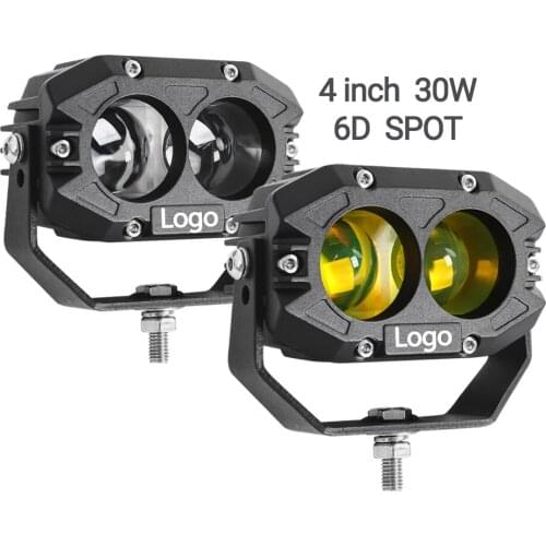 4Inch Led Work Light Spot Flood Beam 6000K 3000K 6D Projector Led Auxiliary Bar ATV UTV Offroad Car Led Driving Lights for 4x4