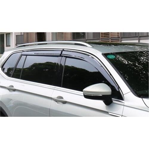 4pcs Chrome Window Visor Deflector Sun Rain Shield For VW Volkswagen Tiguan 2016 2017 2018 2019