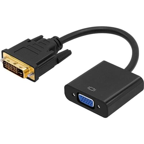 DVI-D adapter DVI to VGA Full Hd 1080p cable video converter 24 + 1 25 pin to 15 pin cable converter computer dvi to vga
