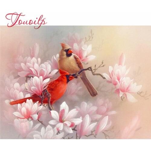 Diamond Painting Landscape Cross Stitch Kit Diamond Embroidery Bird Flower With Square Round Diamond Mosaic Home Decor