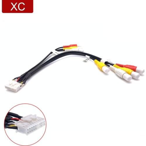 Car 20 Pin Universal 7 RCA Output Wire Harness Subwoofer Cable Adapter Wiring Connector Android Radio Car DVD CD Accessories
