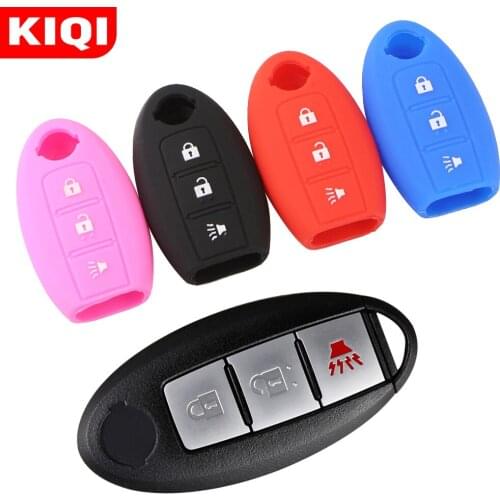 Car Silicon 3 Button Key Case Cover Holder for Nissan Maxima Altima Teana Tiida Sylphy Sunny X-Trail Key Protector