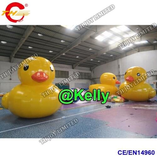Free air shipping 4m inflatable duck sculptures for advertising, Classic Yellow Rubber Duck manufacturer, cheap floating duck