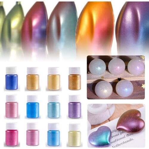 Glitter Dye Pigment DIY Jewelry Filling Color DyePearlescent Mica Powder Soap Dye Powder Making Jewelry Silicone Moulded Making