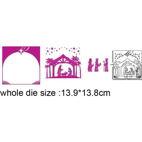 Nativity Scenes Metal Cutting Dies for DIY Scrapbooking dies Stamp Card Making Decorative Craft Embossing Die Cuts Stencils dies
