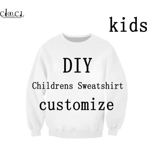 Childrens Sweatshirt Boy Girl 3D Print DIY Personalized Design Kids Image/Photo/Star/Singer/Anime Hip Hop Baby Tracksuit T456