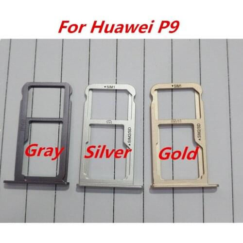 Dual SIM Version Nano SIM Card Tray Holder Card Holder Slot Adapter Phone Replacement Repair Spare Parts for Huawei P9