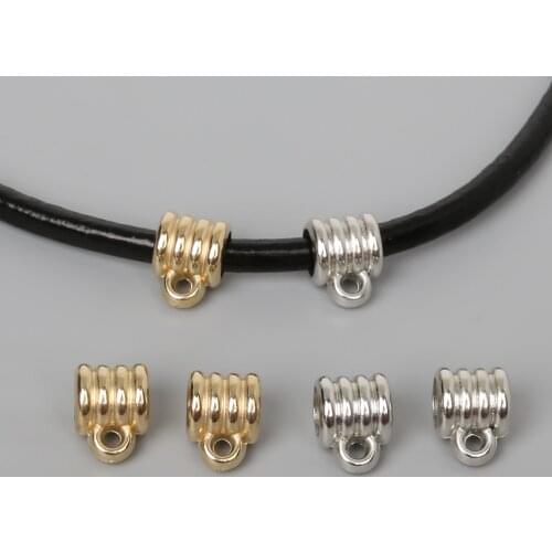 50pcs 9x12mm European Big Hole Beads CCB Pendant Clip Clasp Spacer Beads For Jewelry Making Fit DIY Charm Bracelet