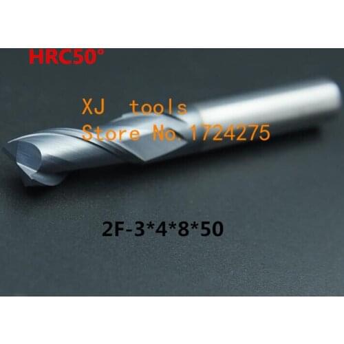 HRC50 2F-3.0*4*8*50 Alloy Carbide Milling Tungsten Steel Milling Cutter End Mill coating:nano,The Lather,boring Bar,cnc,machine