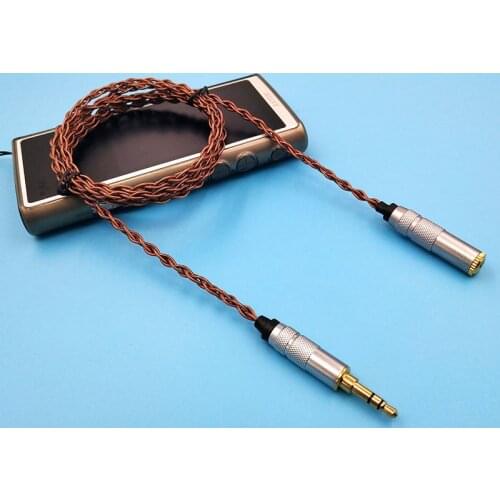 7N single crystal copper fever earphone extension cable 3.5mm audio extension cable aux line computer audio extension line
