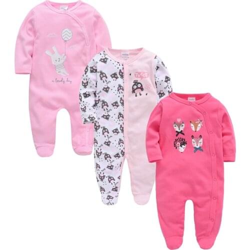 KAVKAS Newborn Baby Winter Clothes 2/3pcs Baby Boys Girls Rompers Long Sleeve Clothing roupas Infantis menino Overalls Costumes